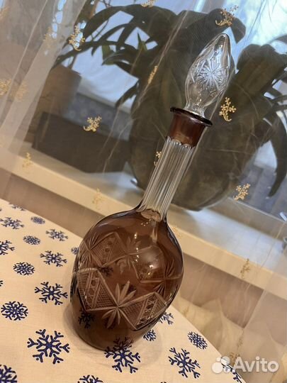 Штоф графин марганцевое стекло СССР