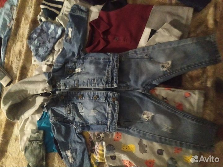 Джинсовый костюм для мальчика 94 рост 1-2 года