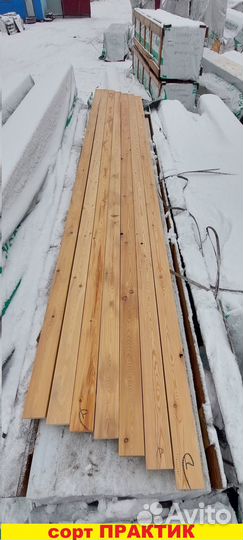 Пол из палубной доски лиственница