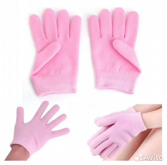 Перчатки косметические с силиконом внутри