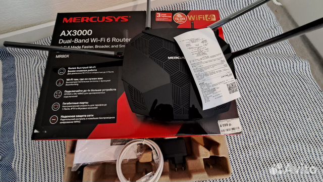 Wi-Fi роутер Mercusys MR80X AX3000 Wi-Fi 6