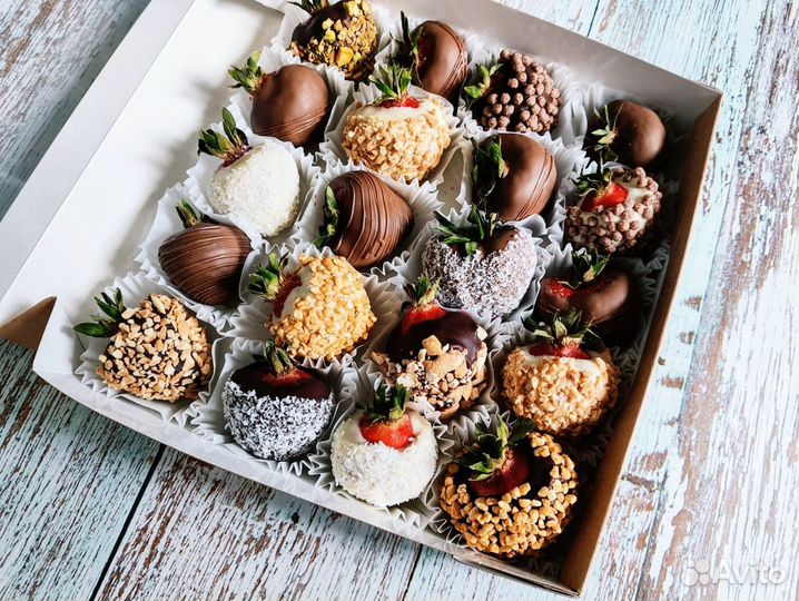 Набор клубники в Бельгийском молочном шоколаде