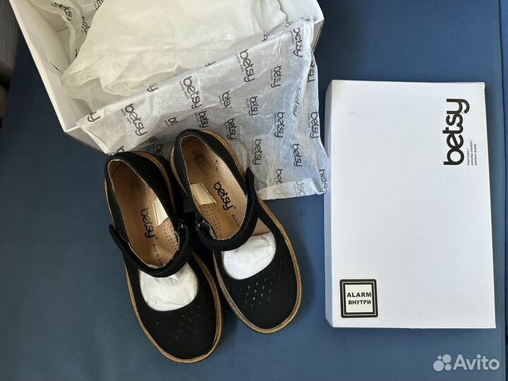Туфли черные для девочки betsy 35 размер