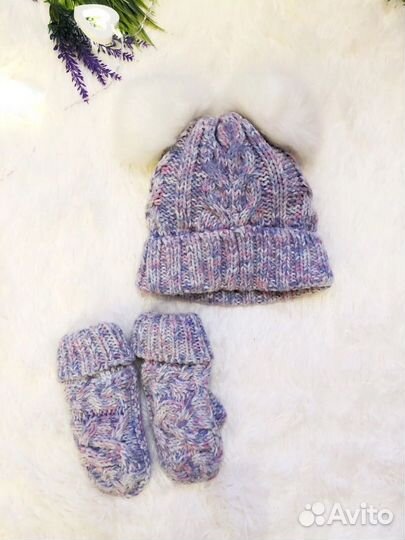 Варежки и шапочка Gap на девочку