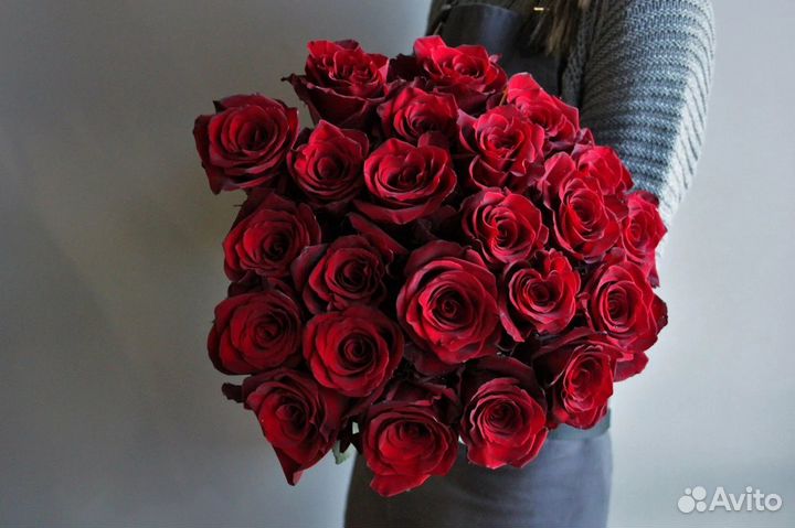 Голландские розы с огромным бутоном