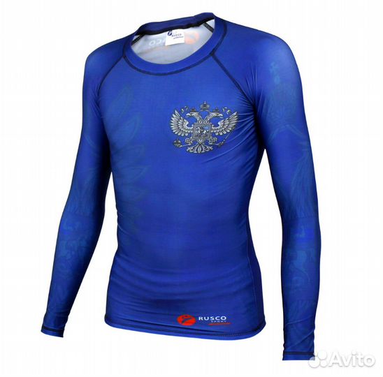 Рашгард детский Rusco Sport Blue Herb (8 лет)