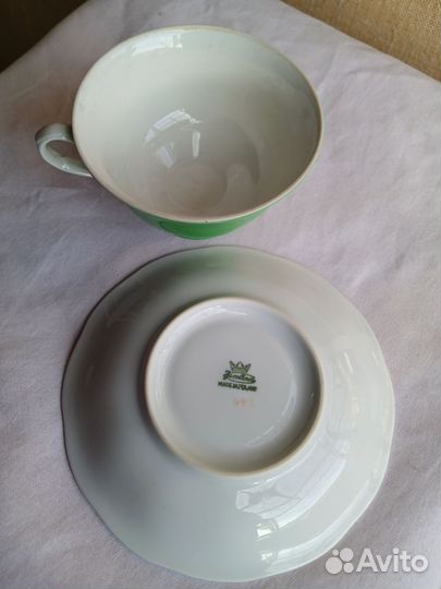 Чайная пара. Фарфор. Польша. Винтаж