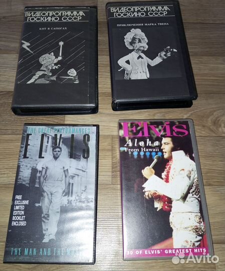 VHS видеокассеты на видеомагнитофон / DVD