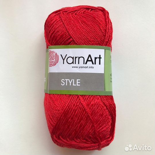 Пряжа Yarnart Style хлопок 67, вискоза 33