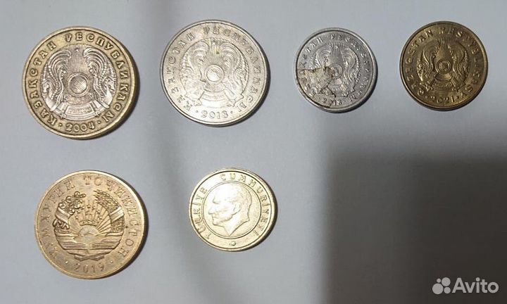 Монеты разных стран Казахстан Турция Армения