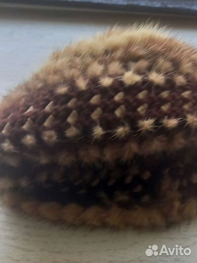 Шапка вязаная норка