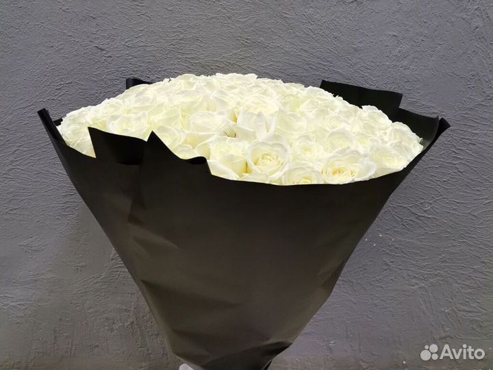 101 Роза белые розы цветы доставка