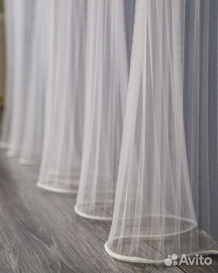 Тюль Плиссе Крем