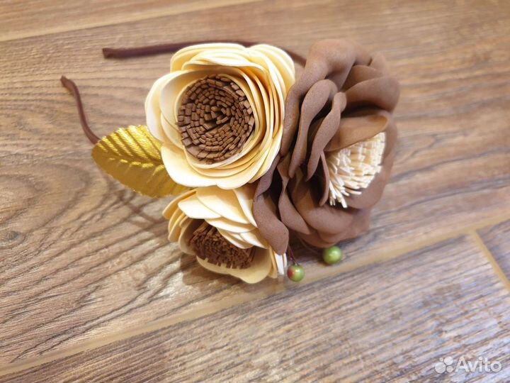 Ободок для волос ручной работы