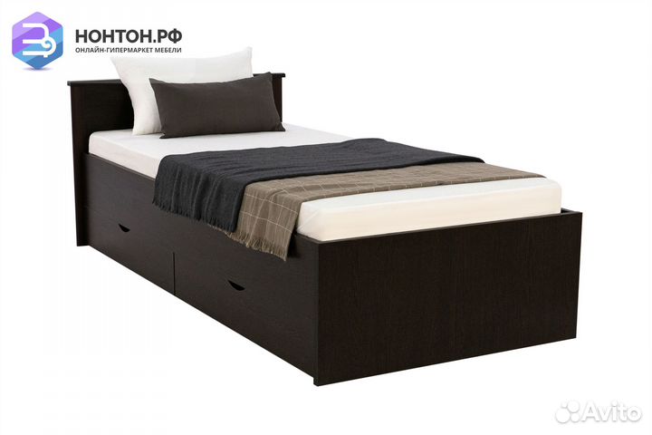 Кровать односпальная Мелисса с ящиками венге