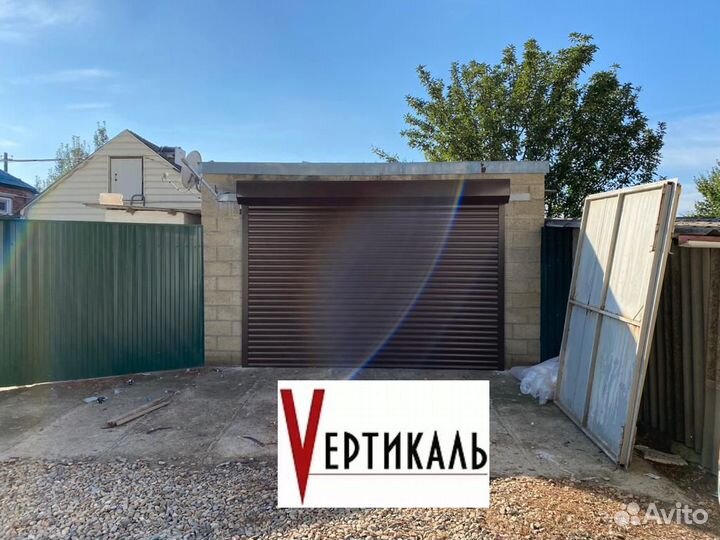 Рольставни. Рольворота PD77 коричневые