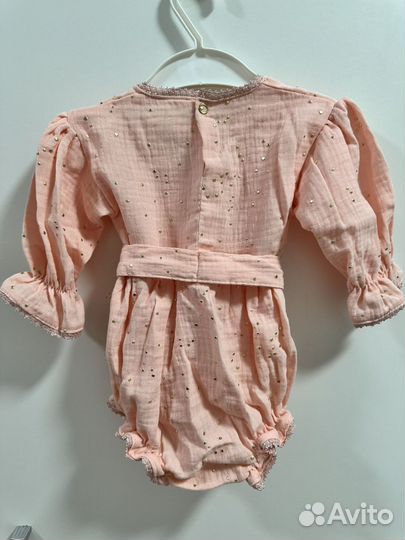 Нарядное боди для девочки р62 и 68