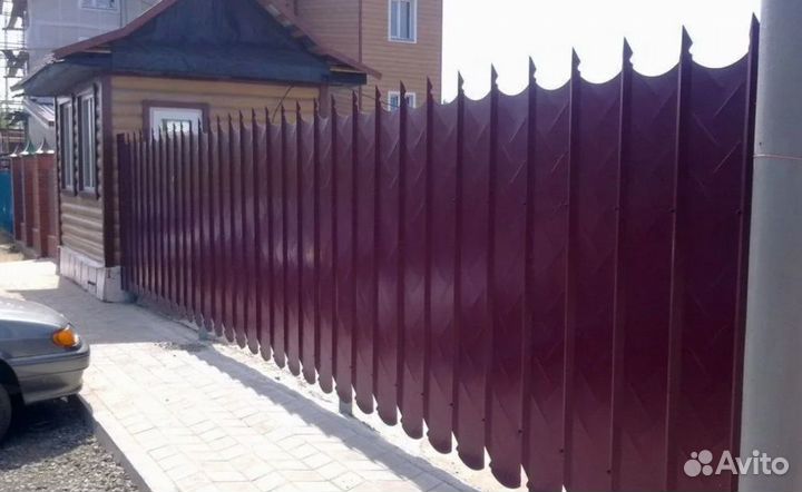 Забор металлический работа по договору под ключ