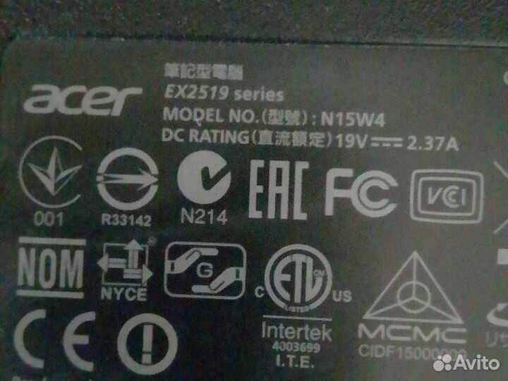 Ноутбук acer
