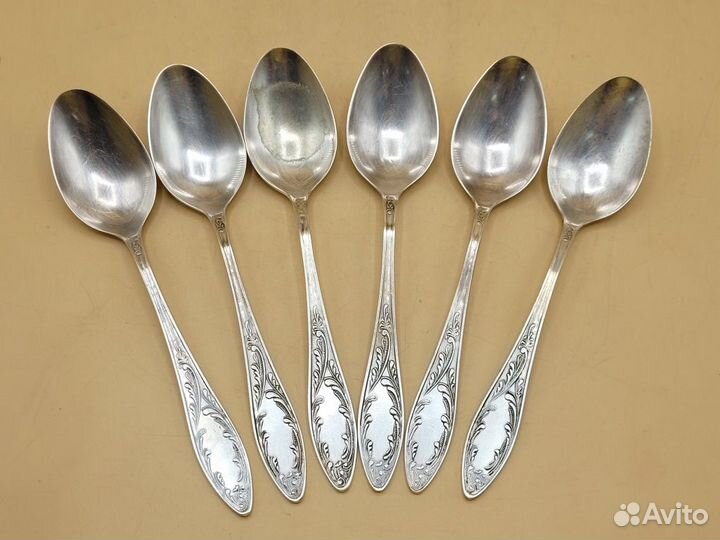 Набор столовых ложек 6 шт мельхиор мнц Кольчугино