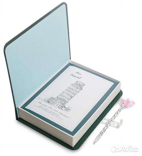 Блокнот с ручкой Записки путешественника в коробке с замком A2154525
