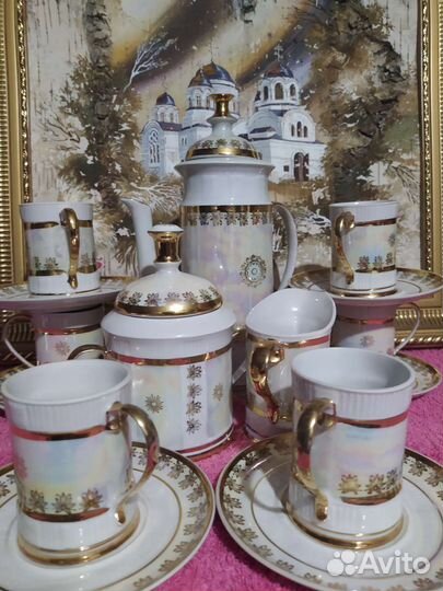 Кофейный сервиз.Коростень.70-е гг