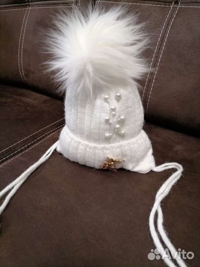 Шапка детская для девочки зимняя