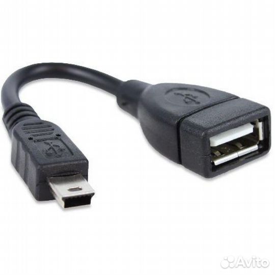 Кабель OTG miniUSB - USB (мама) 0,2m BS-1011