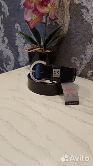 Ремень из натуральной кожи Calvin Klein / новый