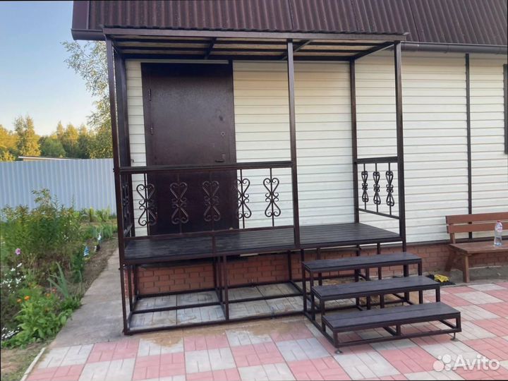 Терраса на металлокаркасе любой размер