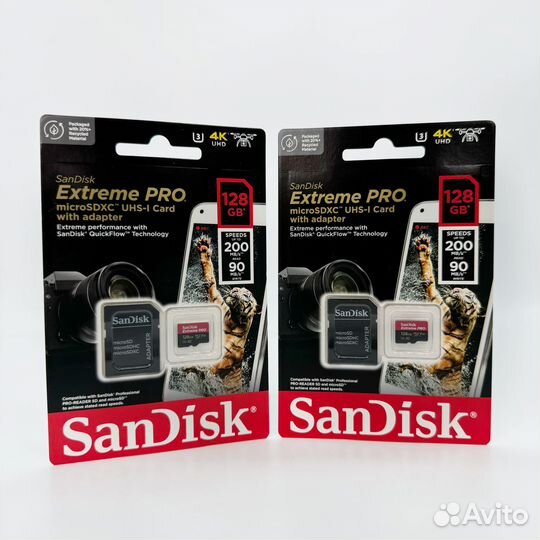 Карта памяти SanDisk MicroSD 128Gb 200mb/s V30 U3