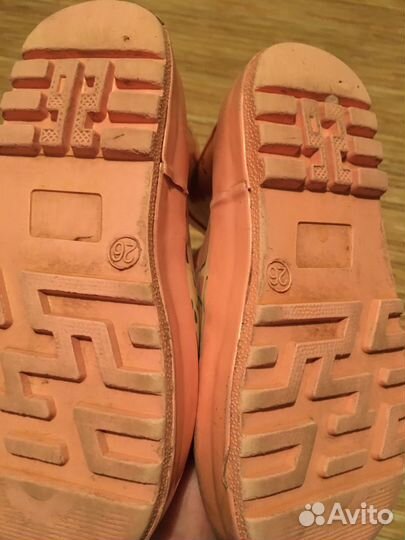 Сапоги резиновые 24 розовые зайки