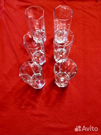 Стаканы граненые. Pasabahce Турция