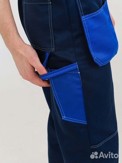Полукомбинезон рабочий темп синий