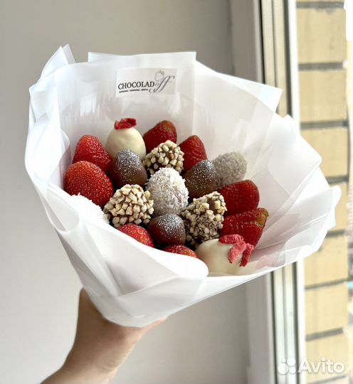 Букет из клубники в шоколаде