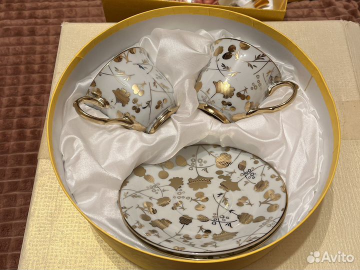 Новый Сервиз чайный 4 предмета чайная пара
