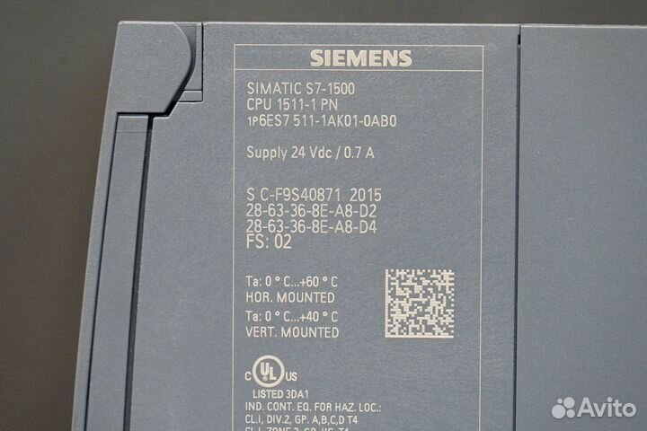 Siemens 6ES7511-1AK01-0AB0 + память 4MB, 1 шт