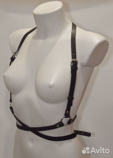 Кожаная женская портупея ручной работы