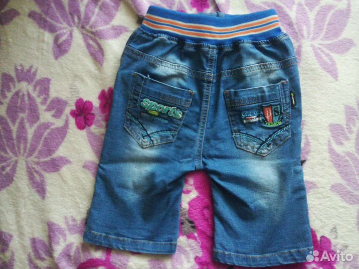 Бриджи детские джинсовые