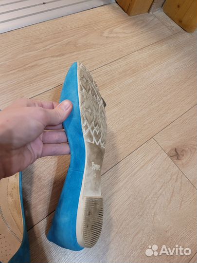 Балетки натур замша