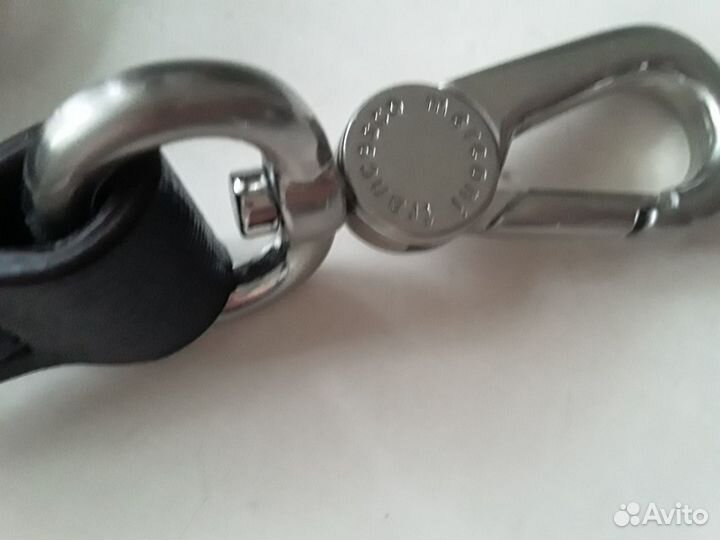 Ремни для сумок нат.кож: синий и оранжевый