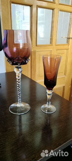 Бокалы цветное стекло СССР