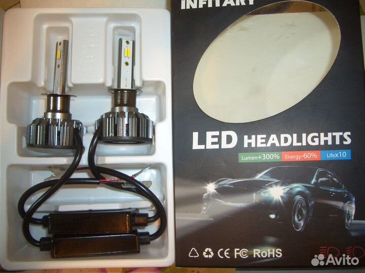 Лампы светодиодные H1. три цвета в одной лампе