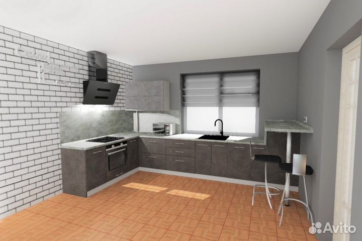 Дизайн-проект кухни, гардеробной и др. мебели