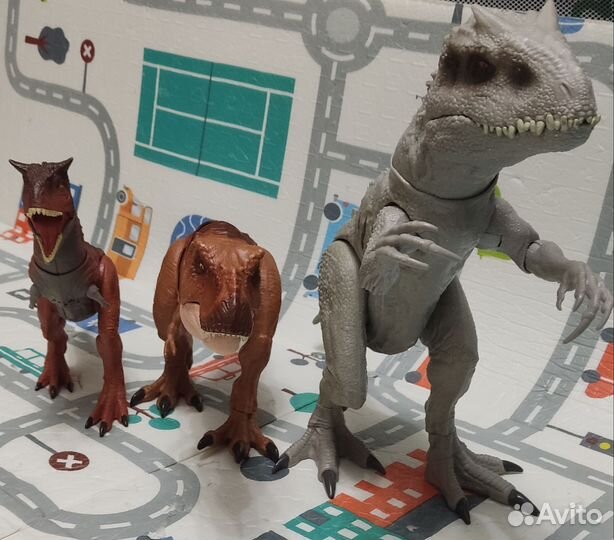 Динозавры jurassic world mattel Индоминус,мозазавр