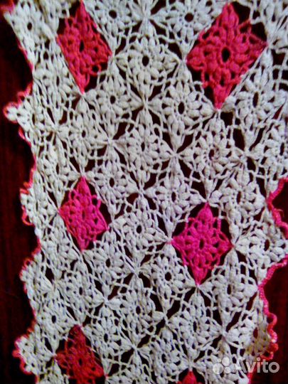 Уникальное ручн. вязки покрывало.Кружевн. салфетки
