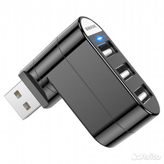 3 USB HUB/adapter borofone DH3 black