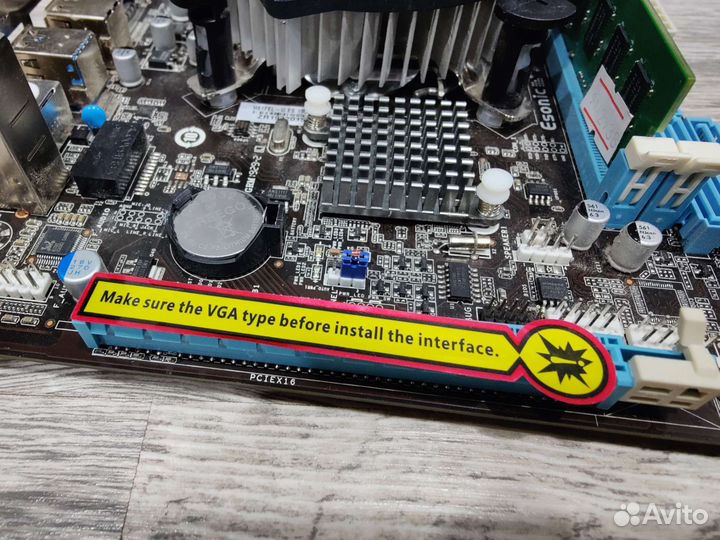Мат. плата Esonic H61FEL-U, Intel G840, 2Gb