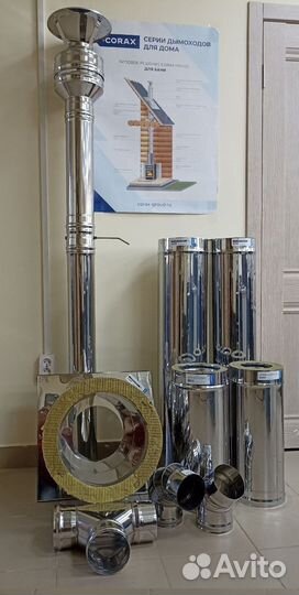 Дымоходы для печей и каминов из нержавейки