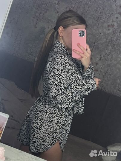 Леопардовый костюм летний